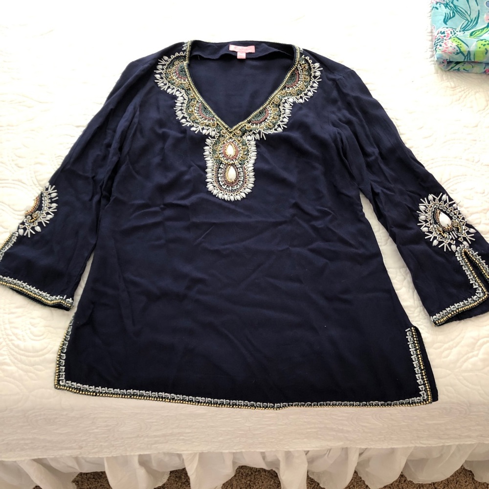 Lilly Pulitzer beaded tunic